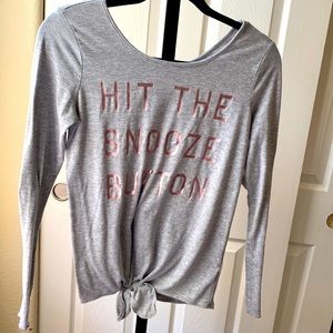 “HIT THE SNOOZE BUTTON” long sleeve shirt